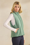 Women's Cozy Chic Fleece Zip Mock Neck Vest