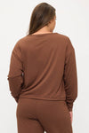 Women’s Relaxed Fit Tie Hem Long Sleeve Top 