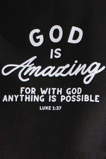 Women's Faith God Is Amazing Pure Cotton Tee