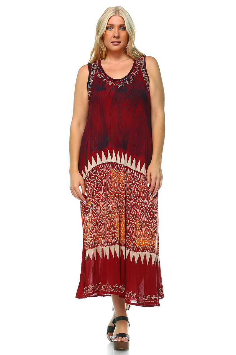 Bohemian Embroidery Maxi Dress ICONOFLASH