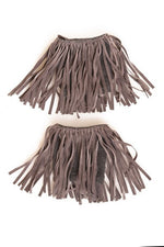Faux Suede Fringe Boot Cover ICONOFLASH