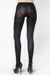 Lady's 8 Stripes Circular Design Fashion Tights