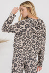Relaxed Leopard Print Long Sleeve Hoodie