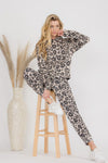 Relaxed Leopard Print Long Sleeve Hoodie