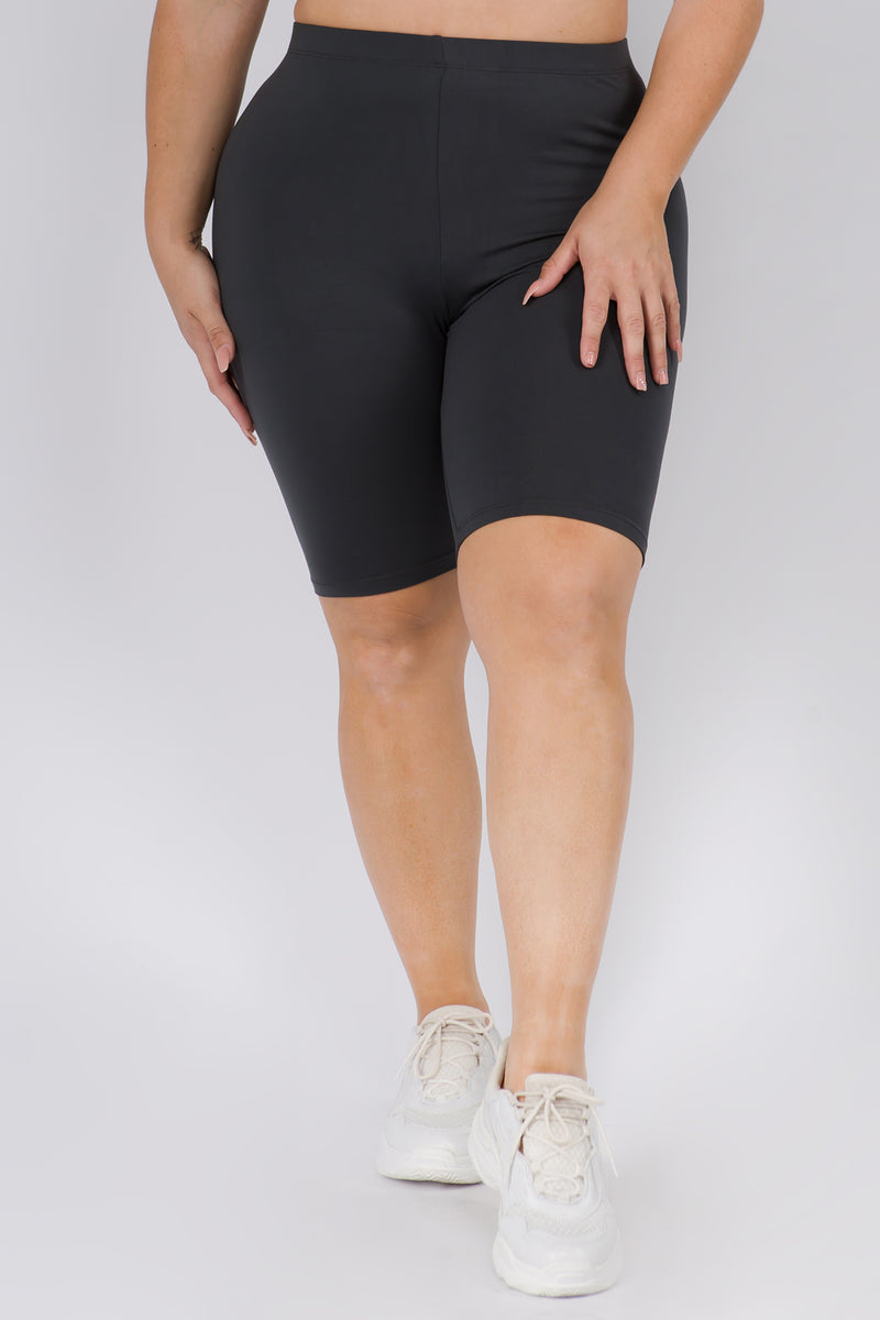 Plus Size Ultra Soft High Waisted Biker Shorts – ICONOFLASH
