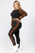 leopard print sets for plus size women