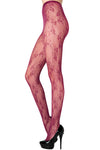 3 Leaf Clovers and Curlicue Vines Fishnet Tights
