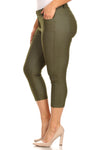 green jeggings for plus size