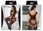 Floral Lace Fishnet Dress Killer Legs