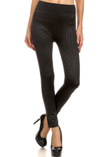 All About the Triangles Textured Fleece Lined Leggings ICONOFLASH
