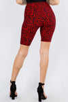 Soft Leopard Print Biker Shorts