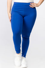 blue plus size cotton legging