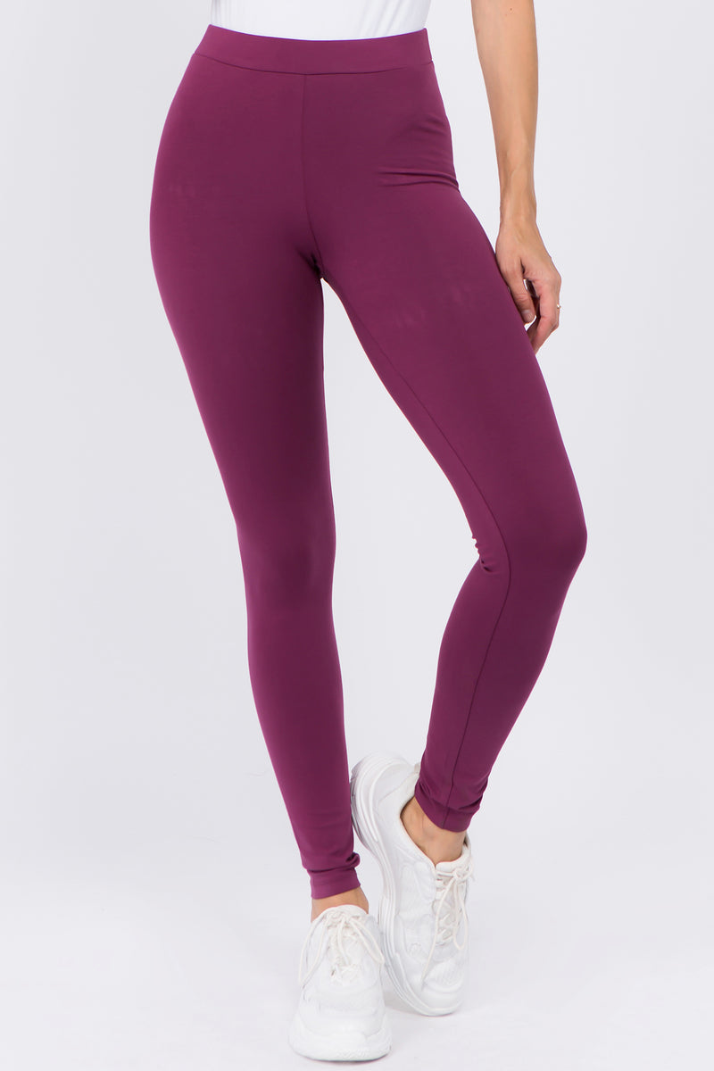 purple cotton leggings