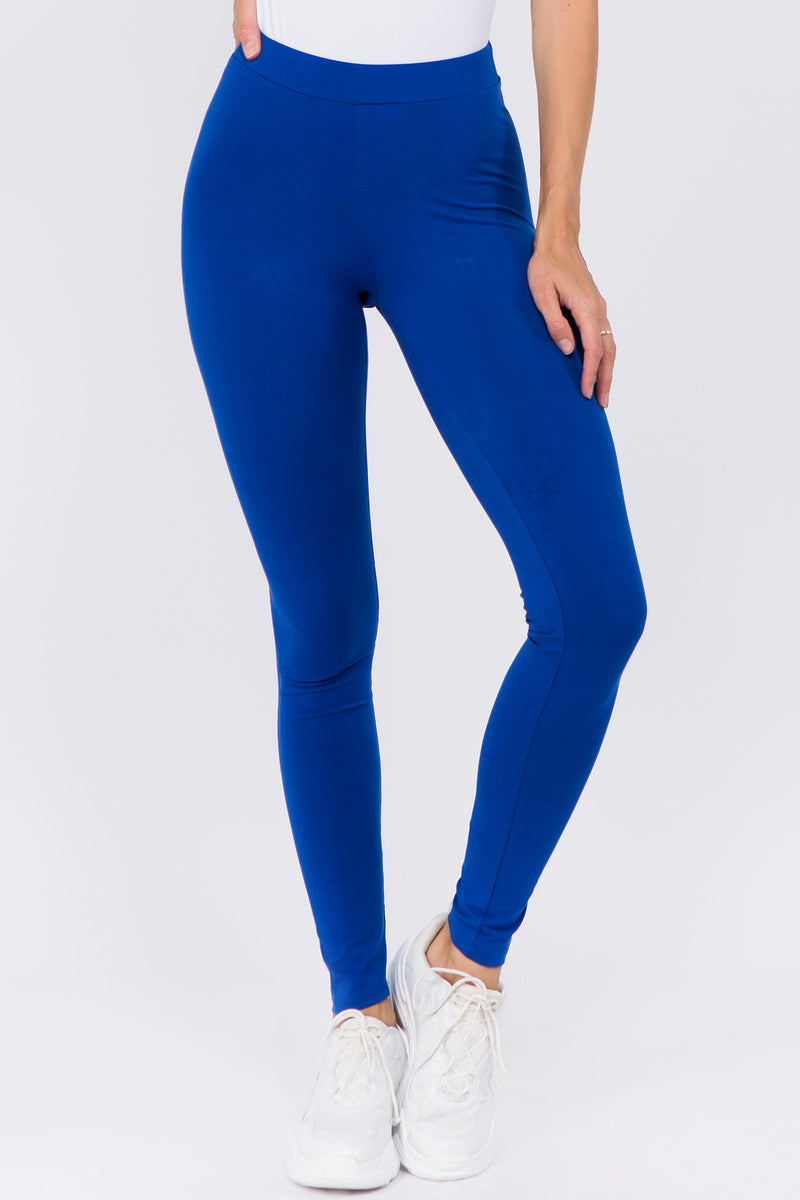 Yelete Legwear High Waist Compression Leggings With French Terry Lining,  Plus Size 