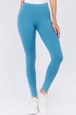 blue cotton leggings