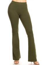 olive high waisted cotton pants