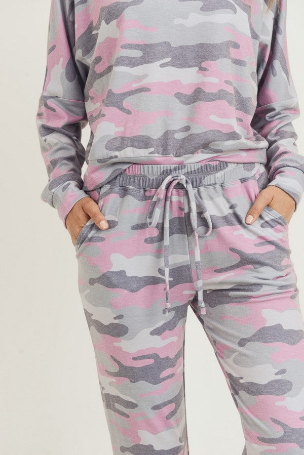Relaxed Camo Print Joggers