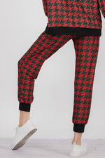 Christmas Holiday Knit Printed High-Rise Joggers