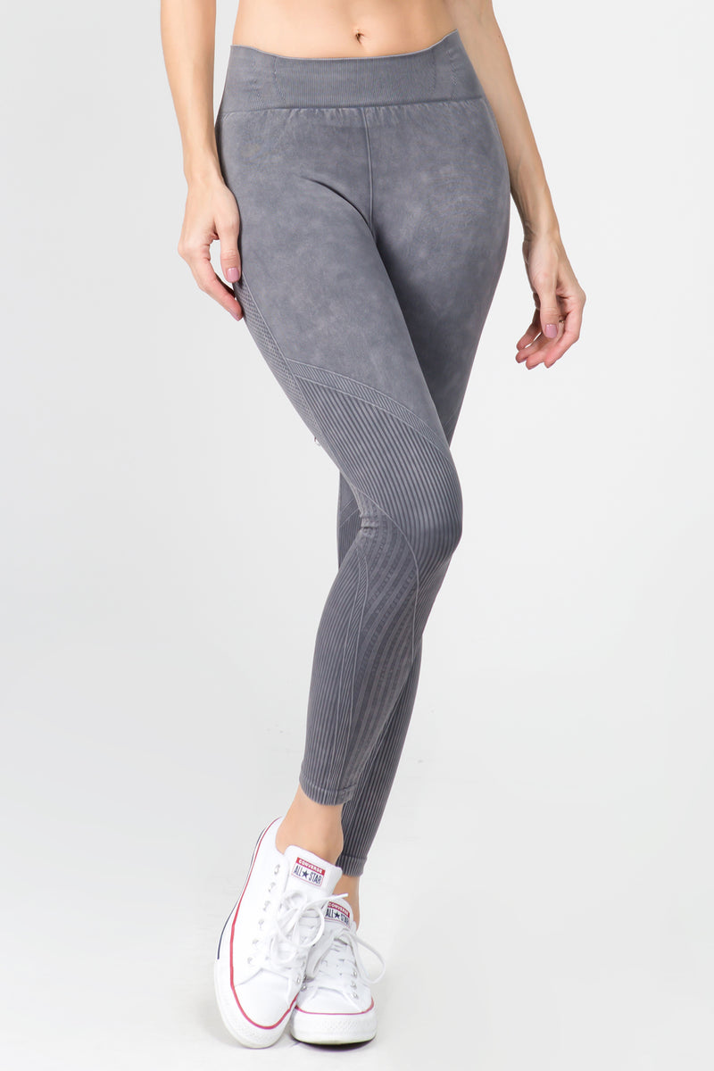 Stone Washed Moto Style Seamless Leggings – ICONOFLASH