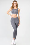 grey workout bra high rise legging