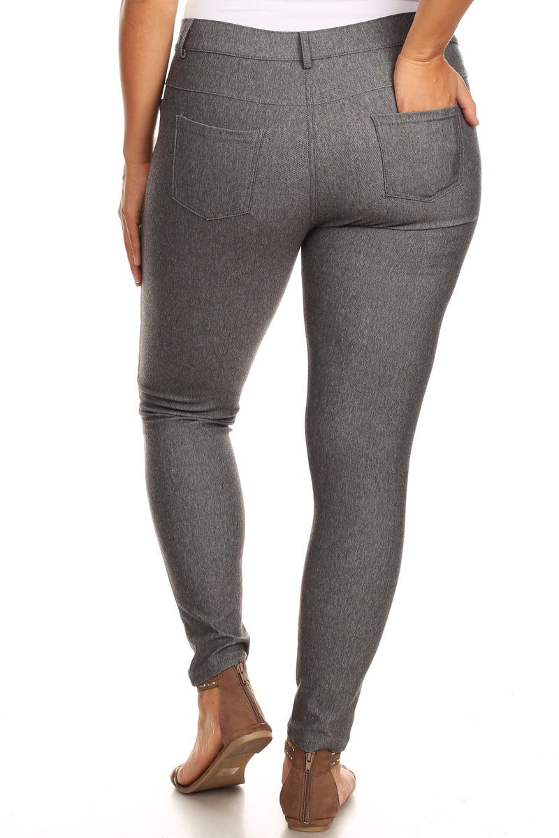 Women's Cotton Blend Full Length Jeggings Stretchy Skinny Pants Jeans  Leggings - Walmart.com