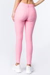 cotton candy pink jeggings