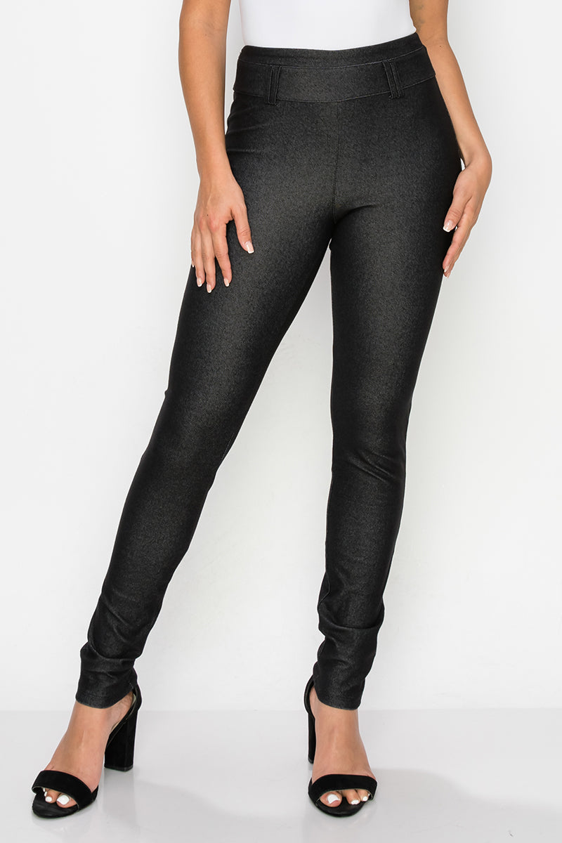 Uptown High Waisted Jeggings with Belt Loops – ICONOFLASH