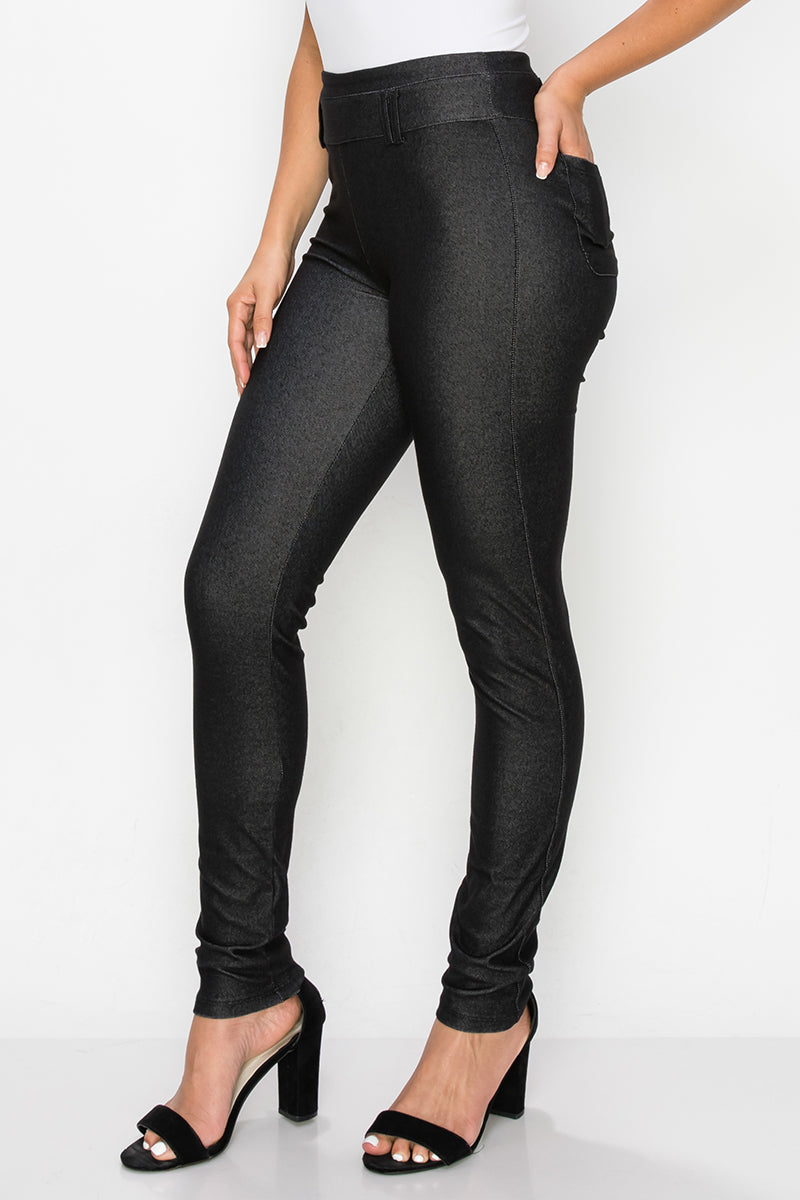 Uptown High Waisted Jeggings with Belt Loops – ICONOFLASH