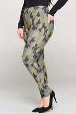 Plus Size In Command Camo 5-Pocket Jeggings with Belt Loops