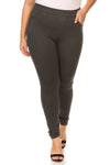 charcoal plus size trouser pants with pockets