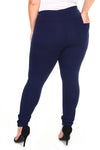 dark blue work pants for plus size women