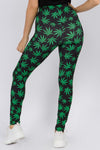 Colorful Mary J Marijuana Leaf Print Leggings