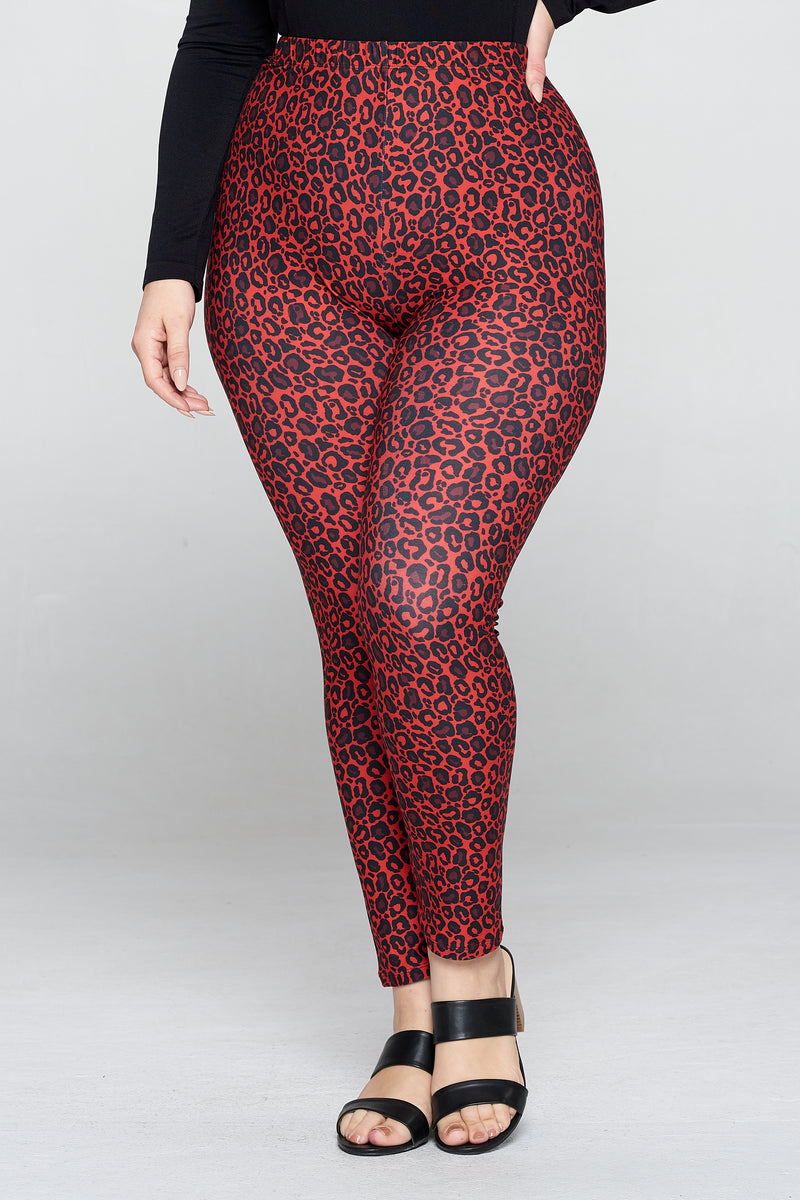 Plus Size Soft Leopard Print Leggings – ICONOFLASH