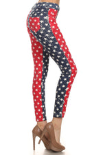 Red White and Blue Star Spangled Jeggings ICONOFLASH