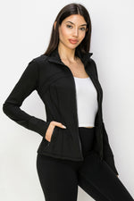 Fitted Performance Zip Up Active Jacket
