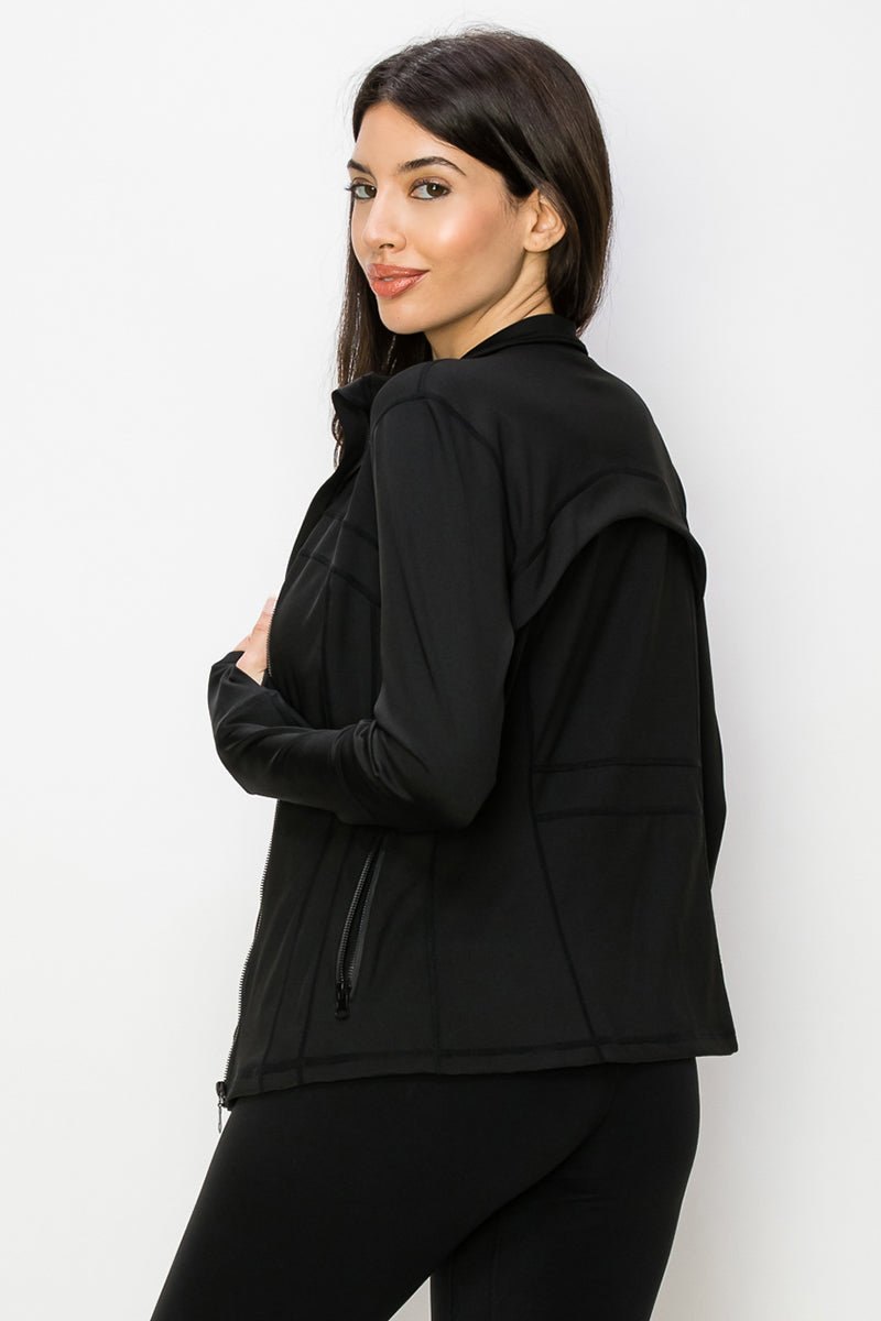 Fitted Performance Zip Up Active Jacket