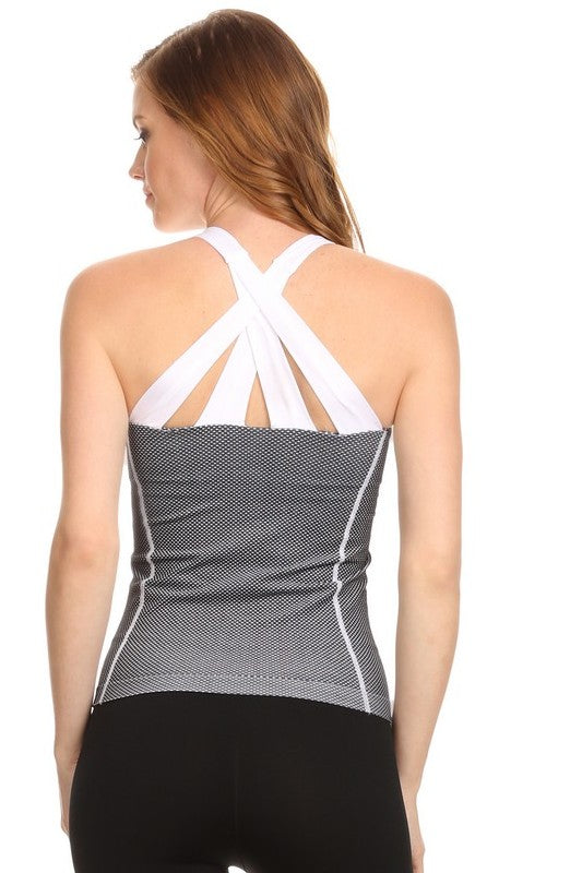 strappy back active tank top 
