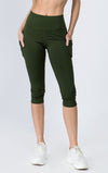high waisted active cropped leggings with pockets