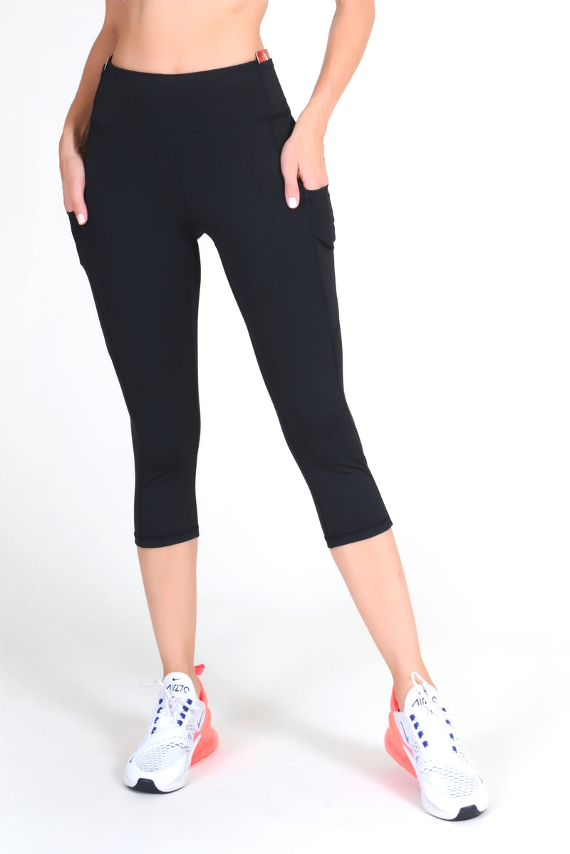 Active 5 Pocket Capri Leggings for Sports Running Tights Exercise Fitness  Leggings – ICONOFLASH