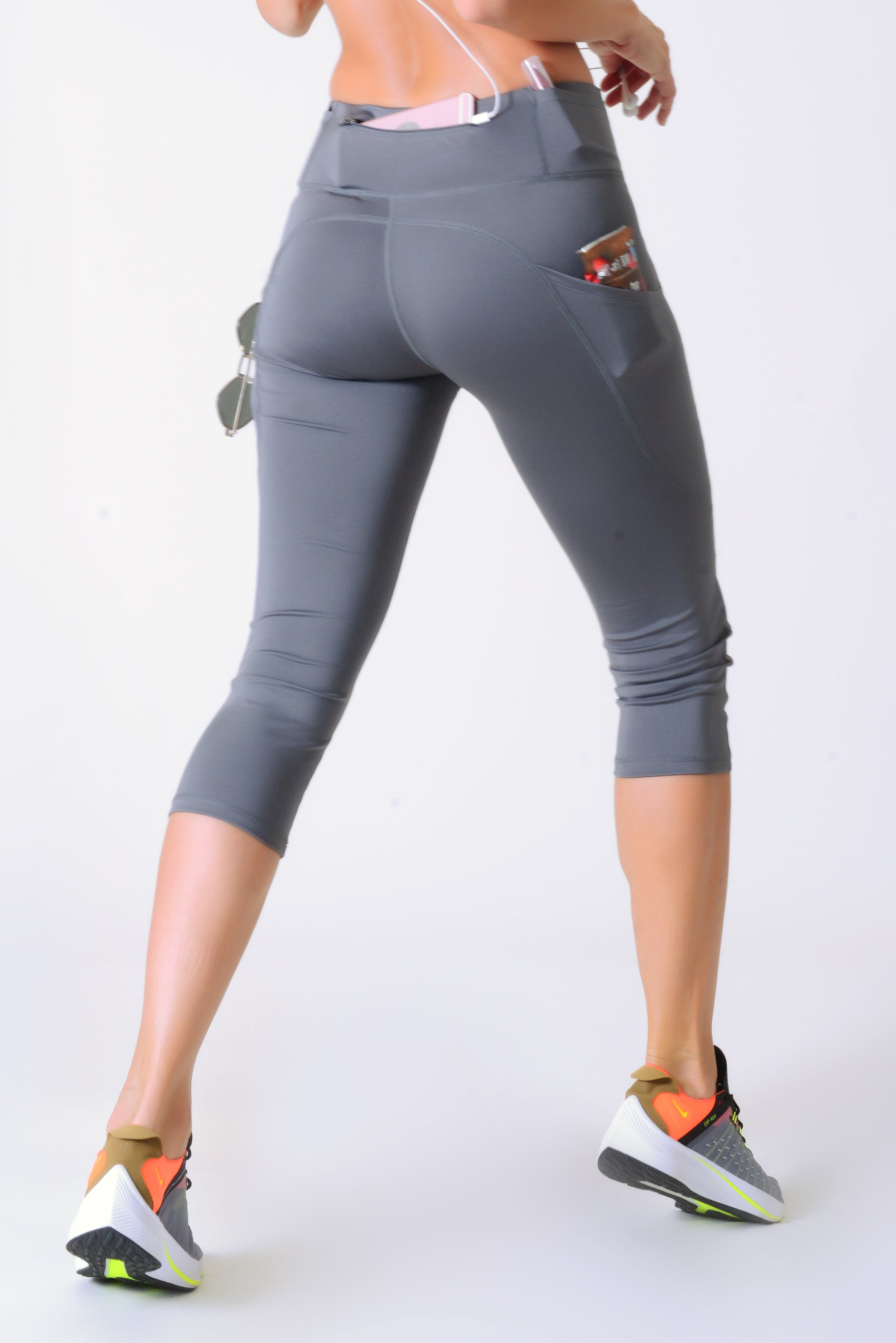 Active 5 Pocket Capri Leggings for Sports Running Tights Exercise Fitness  Leggings – ICONOFLASH