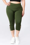 dark green plus size leggings