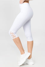 white workout capri leggings