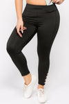 black high waisted yoga pants for plus size