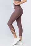 smokey mauve active high rise cut out leggings 