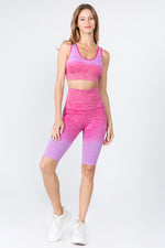 Ombre My Way Active Bra And Shorts Set