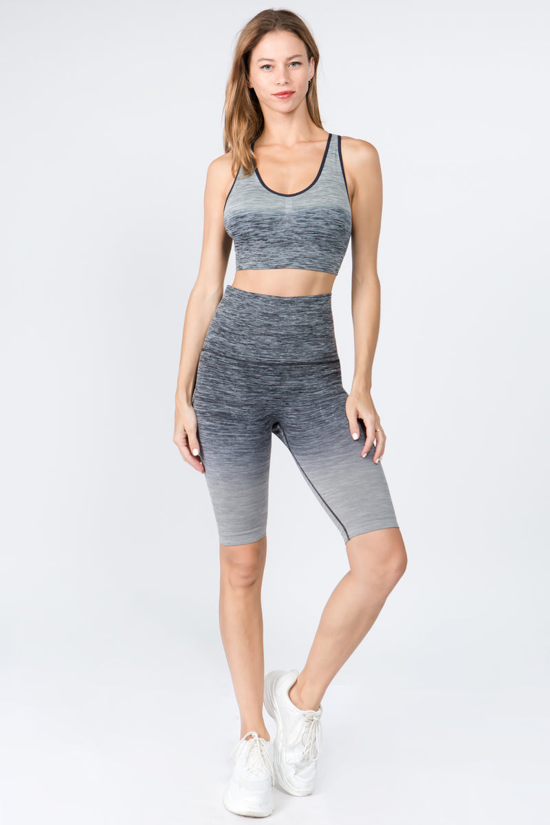 Ombre My Way Active Bra And Shorts Set – ICONOFLASH
