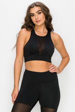 High Energy Deep V Mesh Sports Bra