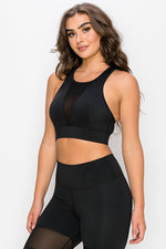 High Energy Deep V Mesh Sports Bra