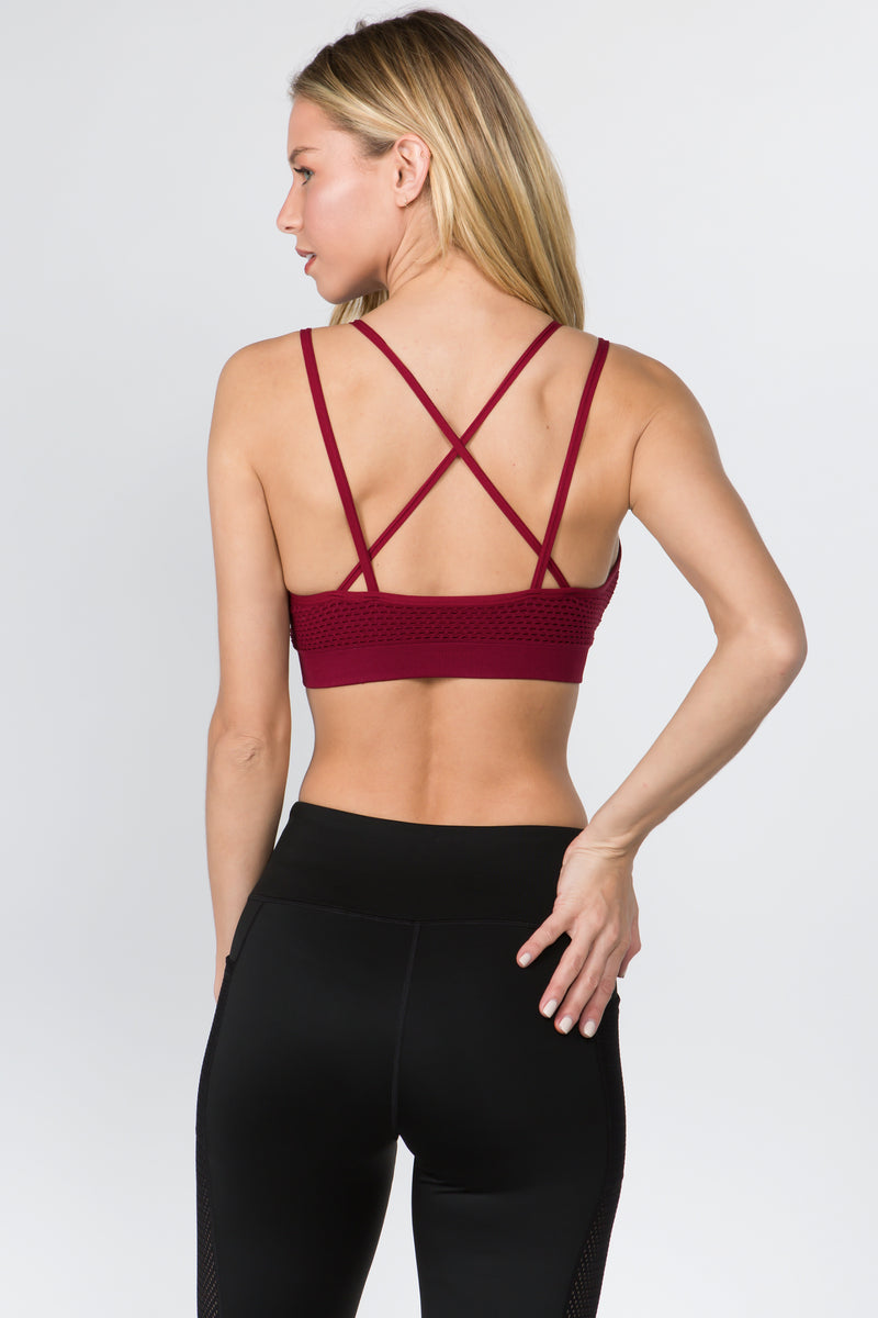 wine red strappy back bras for women 2019