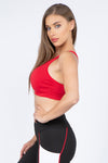 red workout bra